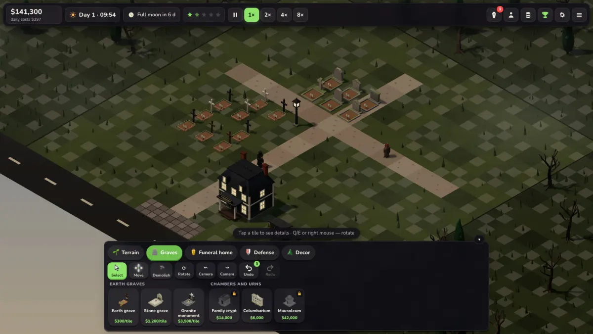 My Cemetery — in-game screenshot